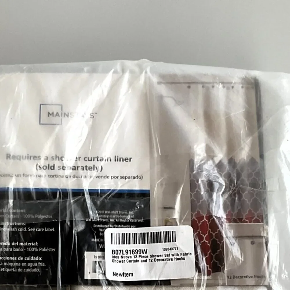 SHOWER CURTAIN SET 13 PIECE